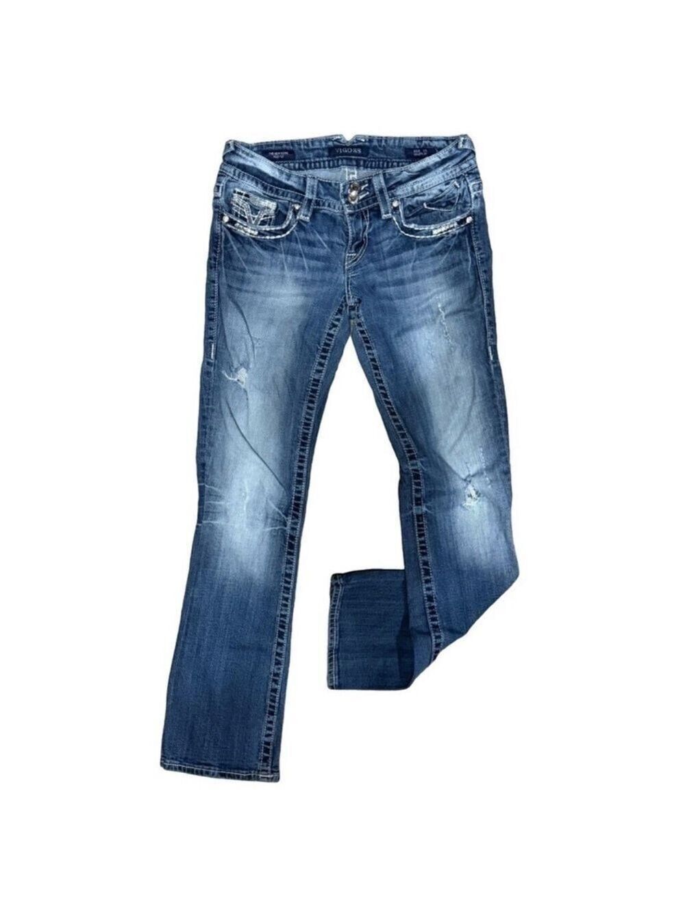 VIGOSS Women Bootcut Jeans Size 1/2 Low Rise